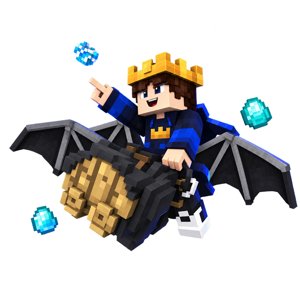 Minecraft tarzı kral ve ejderha